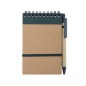 Ecocard - Hardcover-Abdeckung. 70 Blätter. Reclycling Pappe Kugelschreiber Inklusive | Reclycling Pappe