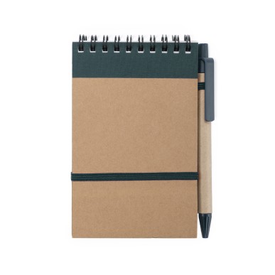 Ecocard - Hardcover-Abdeckung. 70 Blätter. Reclycling Pappe Kugelschre