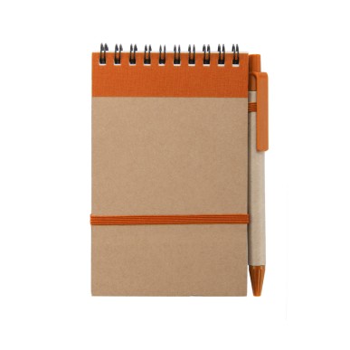 Ecocard - Hardcover-Abdeckung. 70 Blätter. Reclycling Pappe Kugelschre