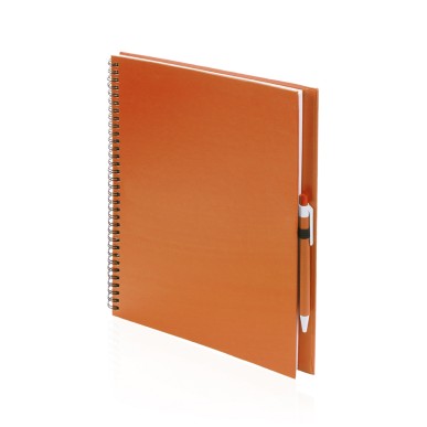 Tecnar - Hardcover-Abdeckung. 80 Blätter. Reclycling Pappe Kugelschrei
