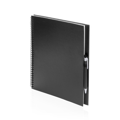 Tecnar - Hardcover-Abdeckung. 80 Blätter. Reclycling Pappe Kugelschrei