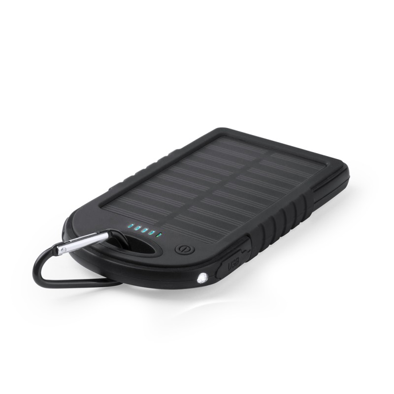 Lenard - 1 Led Blinkende. 4000 mAh. Solarladung. 2 USB Ausgänge. Micro USB Eingang