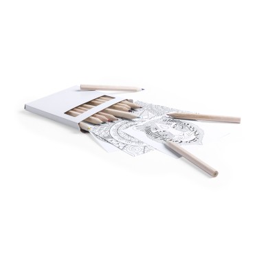 Boltex - 12 Crayons et 12 Feuilles Incluses | Carton