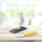 Domky - Bluetooth Anschluss. 3,5 mm Klinkenstecker. USB Anschluss. Ausziehbares Kabel Domky - Bluetooth Anschluss. 3,5 mm Klinkenstecker. USB Anschluss. Ausziehbares Kabel
