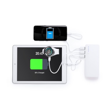 Kaprin - 1 Led. 10000 mAh. 3 Sorties USB. Entrée Micro USB. Câble Non 