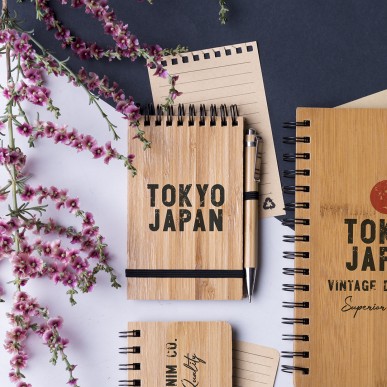 Tumiz - Couverture Rigide. 70 Feuilles. Stylo Bambou Incluse. Recharge