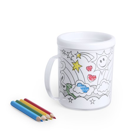 Fesient - 320 ml. 4 Crayons et 4 Feuilles Incluse | PS/PP