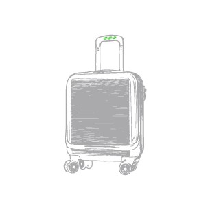 Kleintor - Rigide. 8 Roues Tournantes. Pochette Rembourrée pour Portable. Fermeture Sécurité TSA | ABS