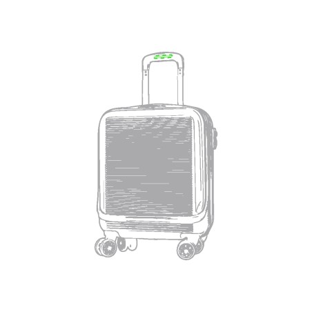Kleintor - Rigide. 8 Roues Tournantes. Pochette Rembourrée pour Portable. Fermeture Sécurité TSA | ABS