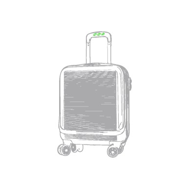 Kleintor - Starre. 8 Drehende Räder. Gepolsterte Laptoptasche. TSA Sic