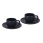 Freyat - 2 Tasses 85 ml. 2 Sous-Verre | Céramique