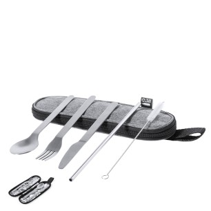 Tailung - 5 Pièces. Étui Polyester RPET | Acier Inox