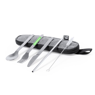 Tailung - 5 Pièces. Étui Polyester RPET | Acier Inox