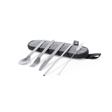 Tailung - 5 Pièces. Étui Polyester RPET | Acier Inox