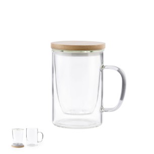Masty - 450 ml. Infuseur Incluse | Verre Borosilicate/ Bambou