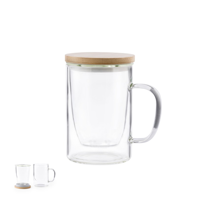 Masty - 450 ml. Infuseur Incluse | Verre Borosilicate/ Bambou Masty - 450 ml. Infuseur Incluse | Verre Borosilicate/ Bambou