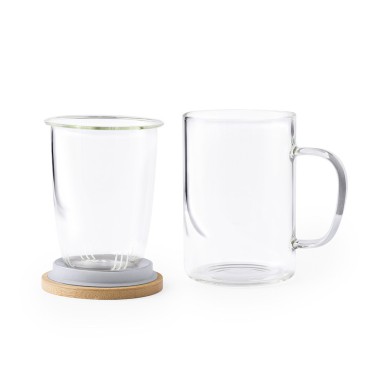 Masty - 450 ml. Infuseur Incluse | Verre Borosilicate/ Bambou