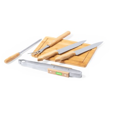 Craxton - 6 Accessoires. Étui Polyester | Bois/ Acier Inox/ Bambou