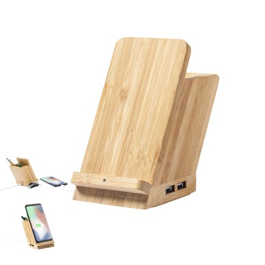 Bloxem - Chargeur Sans Fil 5W. 4 Ports. USB 2.0 | Bambou