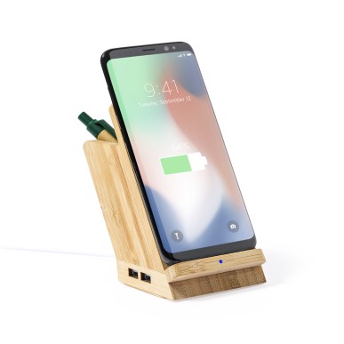 Bloxem - Chargeur Sans Fil 5W. 4 Ports. USB 2.0 | Bambou