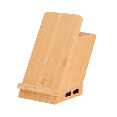 Bloxem - Chargeur Sans Fil 5W. 4 Ports. USB 2.0 | Bambou