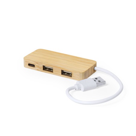 Norman - 1 Typ C Hub. 2 Hubs USB 2.0 | Bambus