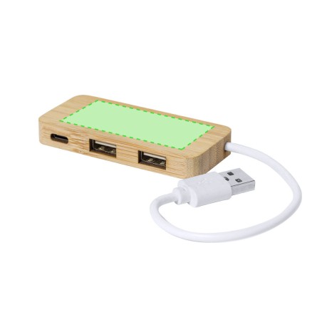 Norman - 1 Typ C Hub. 2 Hubs USB 2.0 | Bambus