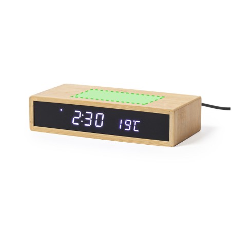 Islum - Chargeur Sans Fil 5W. Lumière à Intensité Réglable. Connexion USB | Bambou