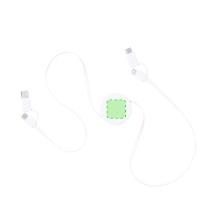 Kiotex - Convient au transfert de données. Câble Extensible. Connexion Micro USB, Type C et Lightning 9V DC 2.1A