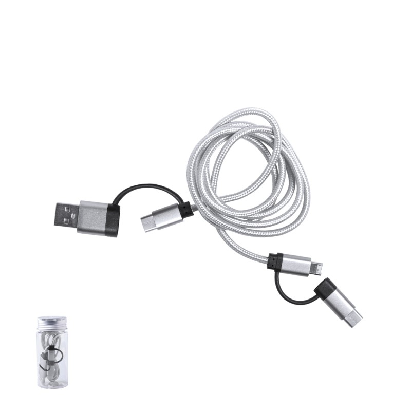 Trentex - Anschluss Micro USB, Typ C und Lightning 5V DC 2.4A | Aluminium