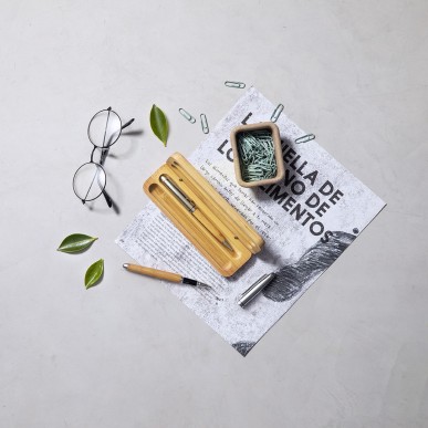 Notium - Stylo et Roller. Recharge Jumbo | Bambou/ Métal