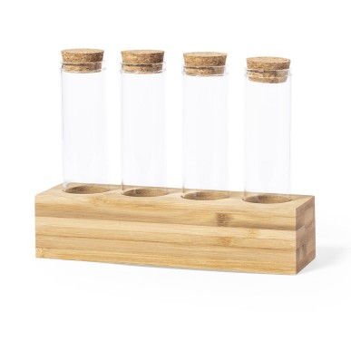 Tumber - 4 Pièces. 70 ml | Verre Borosilicate/ Bambou/ Liège