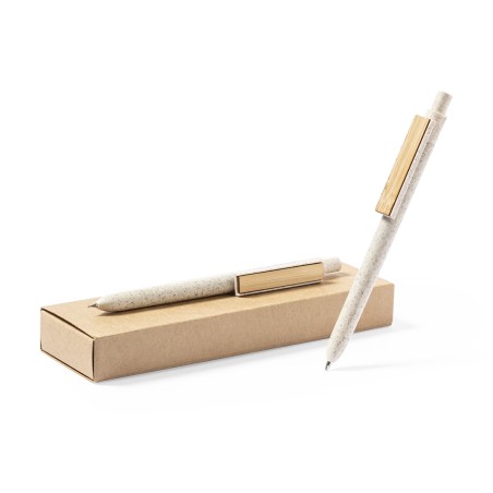 Bruneok - Stylo. Portemines: Mines 0,5 mm Incluse | Bambou/ Paille de