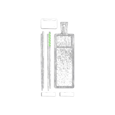 Gunkan - 6 Pièces | Bambou/ Ardoise