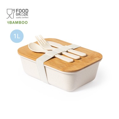 Parum - Lunch Box PP/ Bambus 1 L Inklusive | Baumwolle/ Aluminium