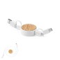 Rizzo - Convient au transfert de données. Câble Extensible. Connexion Micro USB, Type C et Lightning 9V DC 2.1A | Coco