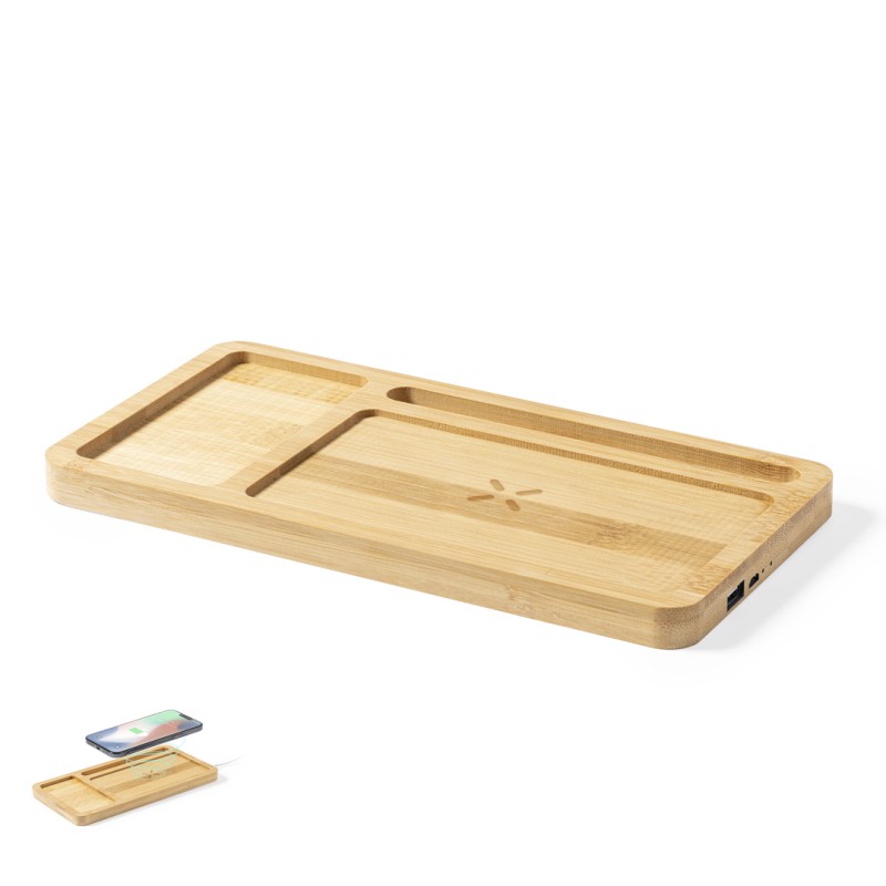 Golbar - Drahtlos 15W. USB Ausgang | Bambus