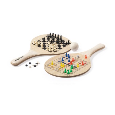 Pecter - 3 Spiele. Baumwolle Etui | Holz/ Weizenstroh/ PP